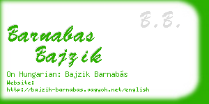 barnabas bajzik business card
